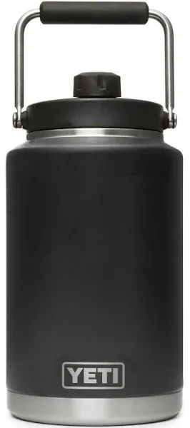 Yeti RAMBLER 1 Gallon Jug BLACK with Screw Off Lid &amp; Magnetic Cap Dock BRAND NEW