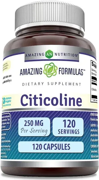 Amazing Formulas Citicoline For Cognitive Function 120 Capsules Exp: 1/26