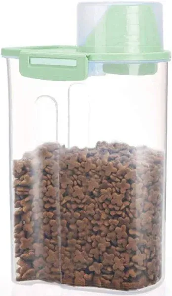 Pet Food Storage Container with Graduated Cup and Seal Buckles Food Dispenser