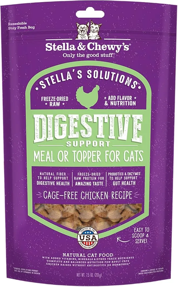 Stella & Chewy's Solutions Digestive Boost Dinner Morsels Cat Food - Chicken - 7.5 oz.