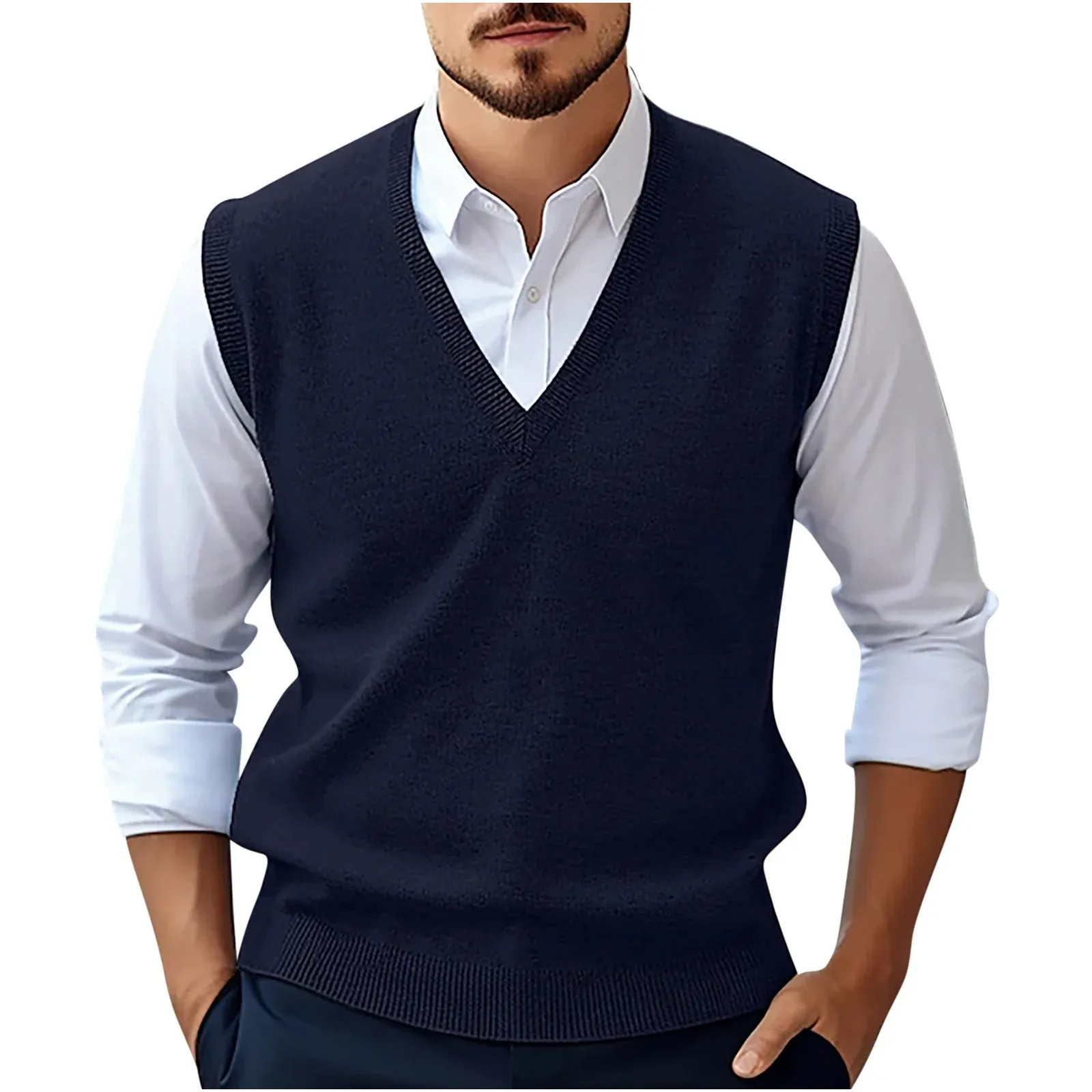 St. John's Bay Men's Fine Gauge V-Neck Sweater Vest