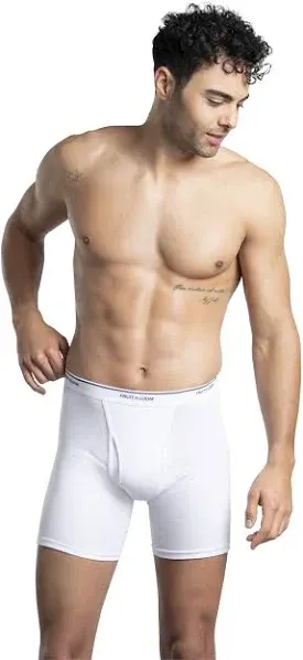 Fruit Of The Loom Mens Coolzone Fly White Boxer Briefs 7 Pack