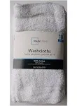 Basic White Cotton Washcloth Pack - 18 Count