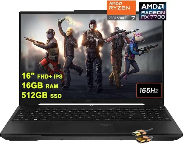 Asus TUF A16 Gaming Laptop 16" 165Hz AMD Ryzen 7 7735hs