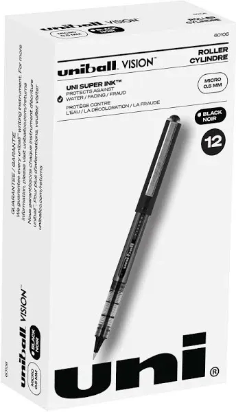 Rollerball Pen, Nonrefillable, .5mm, 12/BX, Blue Ink