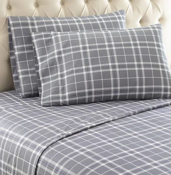 Thermee Micro Flannel Full-Size Sheet Set, Machine Wash & Dry, No Pilling with Deep Pocket and Pillowcase(s), Birches