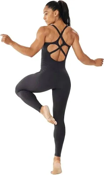 LOVESOFT Women's Sleevesless Bodysuit Dance Unitard, Backless Bodycon Rompers Jumpsuits for Workout Yoga