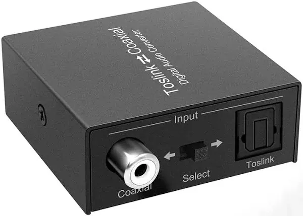 Optical to Coaxial or Coax to Optical Digital Audio Converter