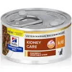 Hill's Prescription Diet K/d Kidney Care Chicken & Vegetable Stew Canned Cat Food