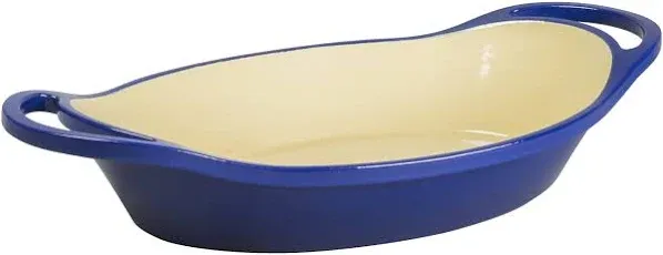  Oval casserole 2 Quart Iron Casserole Blue