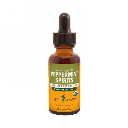 Herb Pharm Certified Organic Peppermint Spirits Liquid Extract Digestive System