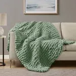 Chenille Chunky Knit Handmade Throw Blanket, Luxuriously Soft Gift Blankets, ...