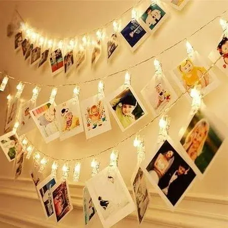  Photo Clip String Lights LED Fairy Clip String Lights Hanging 30 Warm White