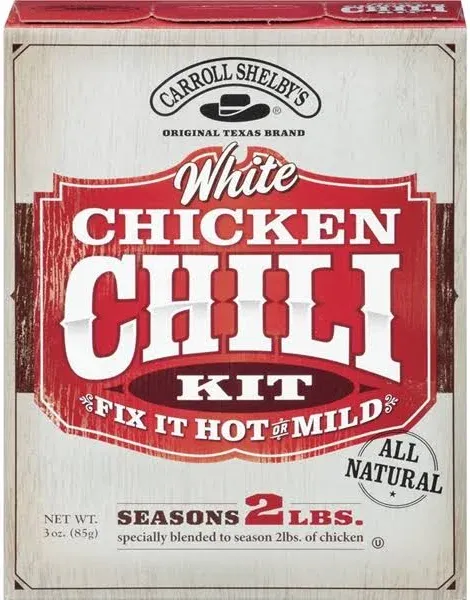 Carroll Shelby's Original Texas Brand White Chicken Chili Kit