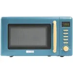 Haden Dorchester 0.7 Cu Ft Compact Countertop Microwave, Stone Blue |916