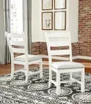 Signature Design by Ashley Valebeck Dining Side Chair Set of 2 Beige/White