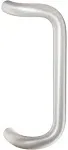 Rockwood BF157.28 Aluminum 90-Degree Offset Door Pull, 1" Diameter x 10" Center-to-Center, Through Bolt Mounting for 1-3/4" Door, Clear Anodized Finish