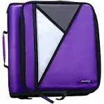 Case·it Universal Laptop Zipper Binder, O-Ring, 2 Inches, Deep Purple