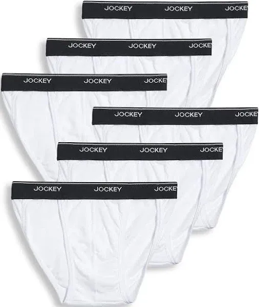 Jockey Men's Elance String Bikini - 6 Pack, Size: Small, White