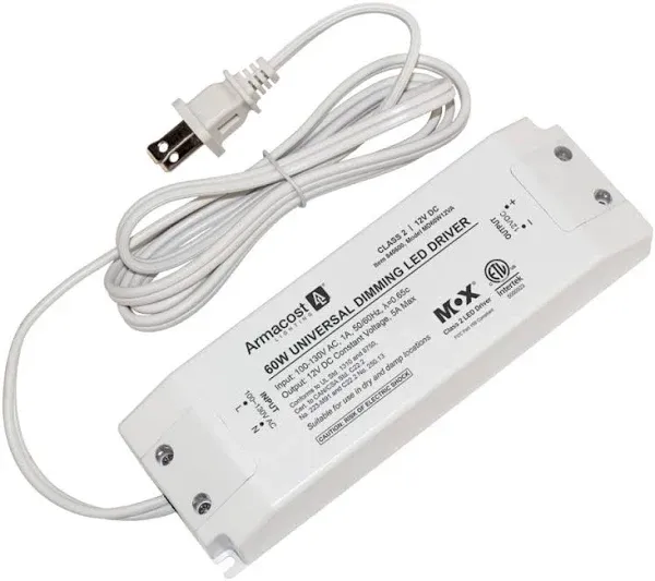 Armacost Dimmable Driver for LED Lighting with Removable AC Cord 60W White