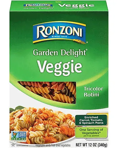 Boxes Ronzoni Garden Delight Veggie Tricolor Rotini