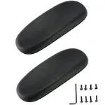 MySit Office Chair Armrest Replacement Arm Pads Universal 4" 5.5" Mounting Hole (Set of 2) Black