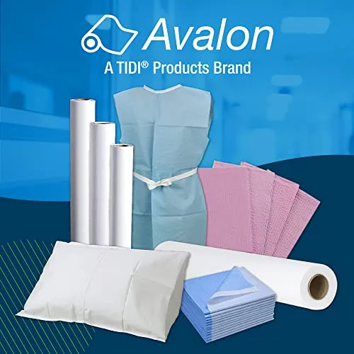 Avalon Papers Single-Use Medical Equipment Drape, Blue, 40" x 60" (Pack of 100) - Stretcher Sheet or Treatment Table Cover - Fluid and Barrier Protection - Tissue/Poly - Medical Supplies (356)