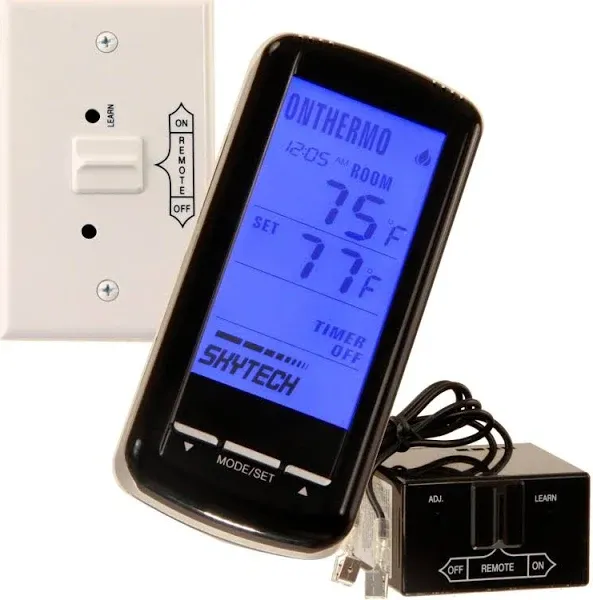 Skytech 5301 Touch Screen Fireplace Remote Control Wireless Thermostat 