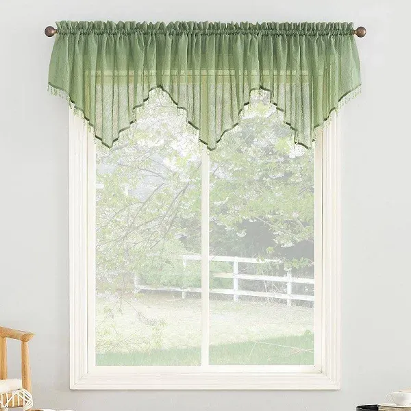 No. 918 Erica Crushed Sheer Voile Ascot Valance