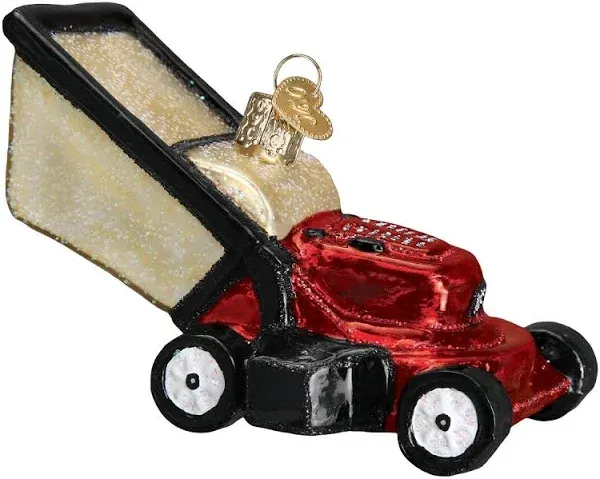 OLD WORLD CHRISTMAS LAWN MOWER GLASS CHRISTMAS ORNAMENT 32321