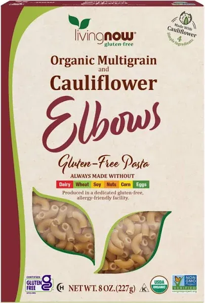 ORG MULTIGRAIN & CAULIFLOWER ELBOWS GF PASTA  8 OZ