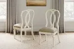 Ashley Realyn D743-02 Upholstered Side Chair in Chipped White - Set of 2