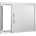 VEVOR Single Outdoor Kitchen Door 27 in. W x 20 in. H BBQ Access Door Stainless Steel Flush Mount Door Wall Vertical Door