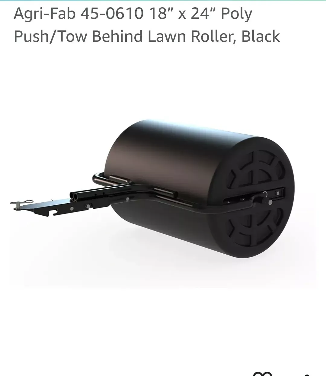 Agri-Fab Lawn Roller, 24&#034;x 18&#034; Push/Tow Poly Lawn Roller New Style Part#45-0610 