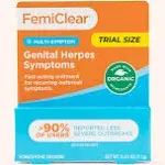 FemiClear, Multi-Symptom Relief - Formulated with All-Natural and Organic Ingredients - 0.25 Ounce Tube