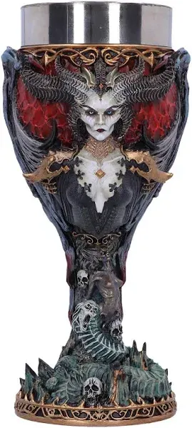 Nemesis Now B6442X3 Diablo IV Lilith Goblet 19.5cm, Black