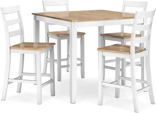 Ashley Furniture Gesthaven Counter Height Dining Table with 4 Barstools