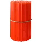 BlueBee Pure Beeswax Candles Bulk for Home - 50pcs Tall Thin Taper Candles, Honey Scent, Smokeless, Long-Burn, All Natural for Church Prayer,