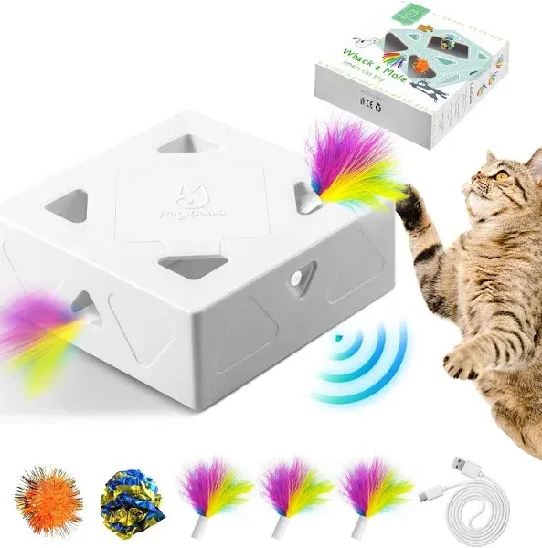 Cat Toys, Interactive Automatic 7 Holes Mice Whack-A-Mole, Ultra Fun Smart Te...