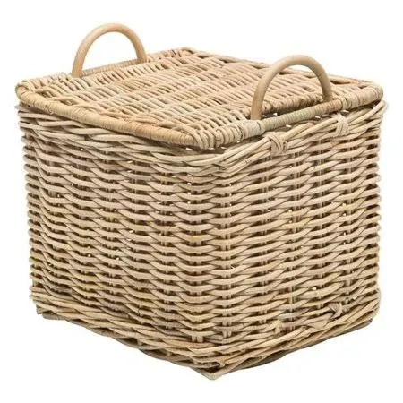 Kouboo Rattan Core Rectangular Storage Basket with Lid