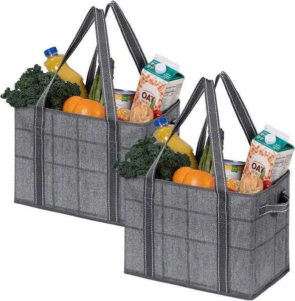 2 Pack Reusable Grocery Bags, Shopping Bags for groceries, Extra Large Utilit...