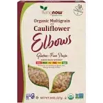 NOW, Living NOW, NOW Natural Foods, Organic Multigrain and Cauliflower Elbows Gluten Free Pasta, Made Without Dairy, Wheat, Soy, Nuts, Corn or Eggs, 8 oz