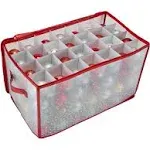 Simplify 112 Count Ornament Organizer, Red