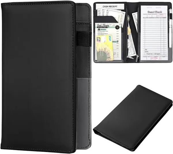 Server Books Leather Waiter Book Server Wallet