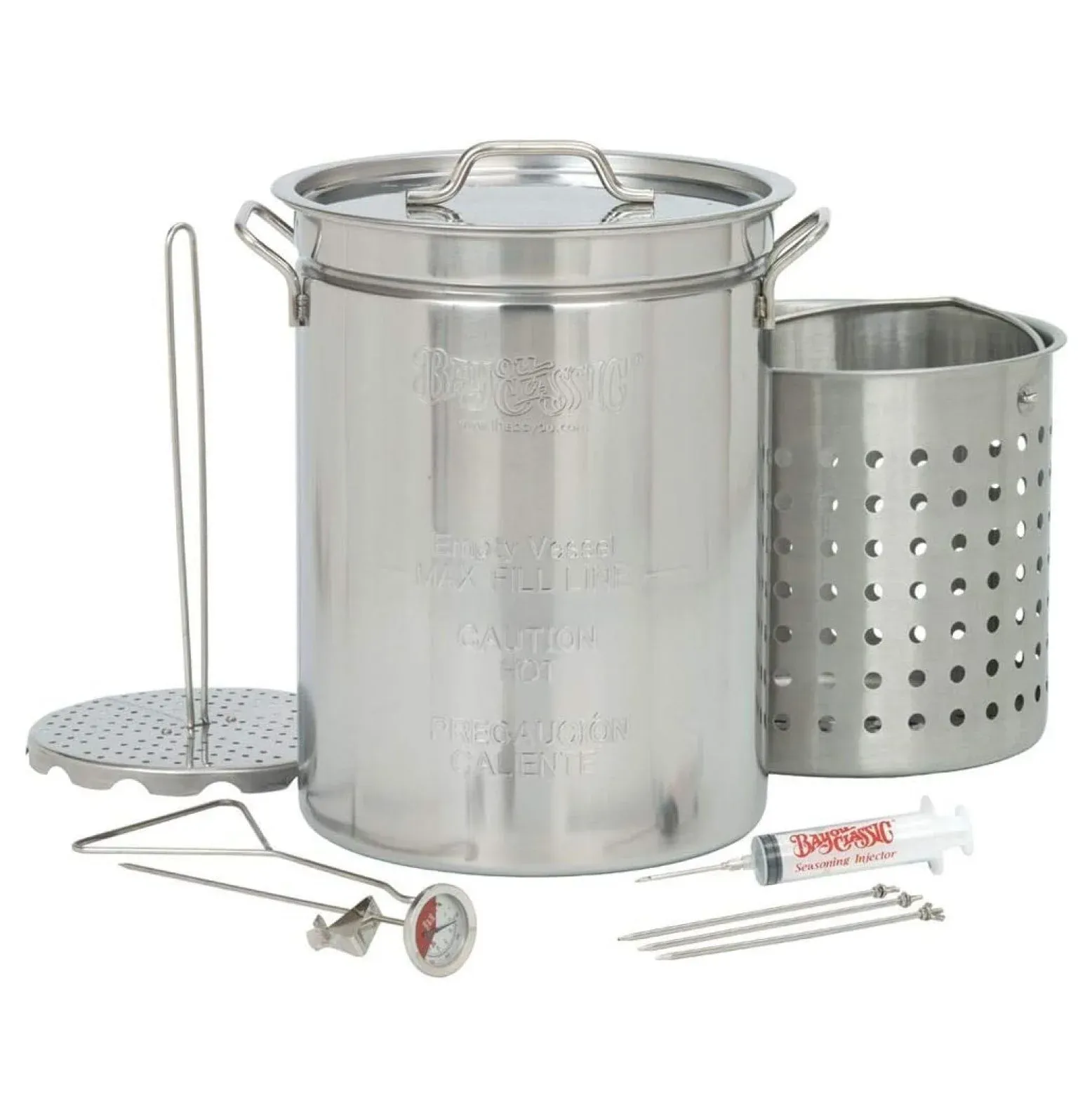 Bayou Classic 1118 32-Quart Stainless Steel Turkey Fryer