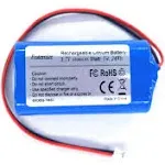 5200mAh 3.7v lithium ion battery with 2.0Pin JST-PH JST 2.0/2P Plug Rechargea...