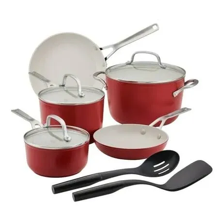 KitchenAid 10 Piece Nonstick Cookware Pots and Pans Set