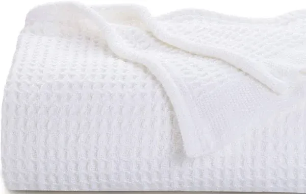 Bedsure 100% Cotton Waffle Weave Blankets Bedsure