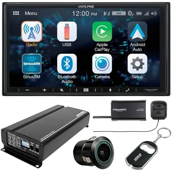 Alpine iLX-W650 Media Receiver &amp; SiriusXM Tuner &amp; BackUp Camera &amp; Power Pack Amp