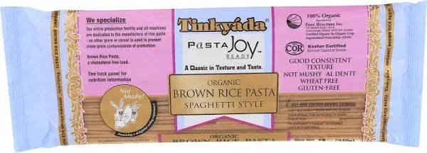 Tinkyada Organic Brown Rice Pasta Spaghetti Style 12 Ounce Pkg